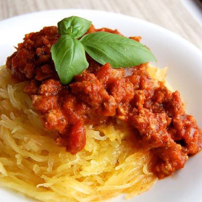 Spaghetti and Squash with Paleo Meat Sauce 