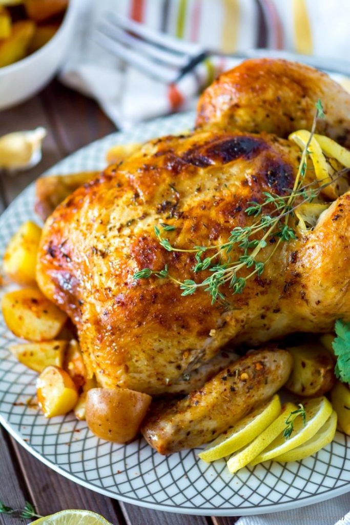 Lemon and Thyme Butter-basted Roasted Chicken