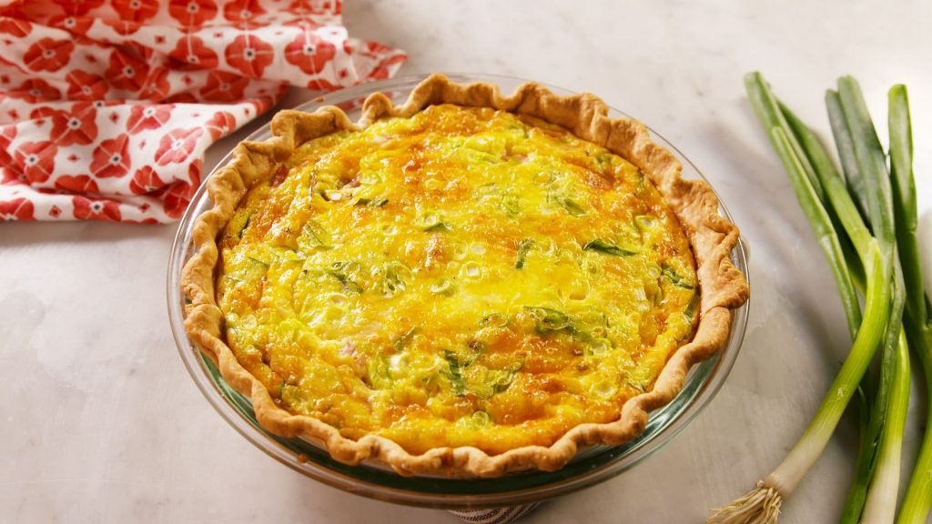 Cheese and leftover Ham Quiche 