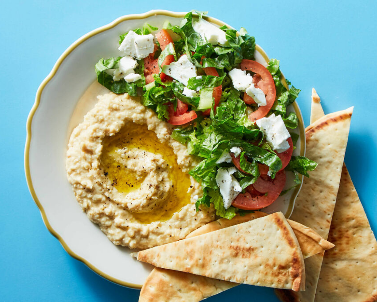 Pita Salad and Hummus