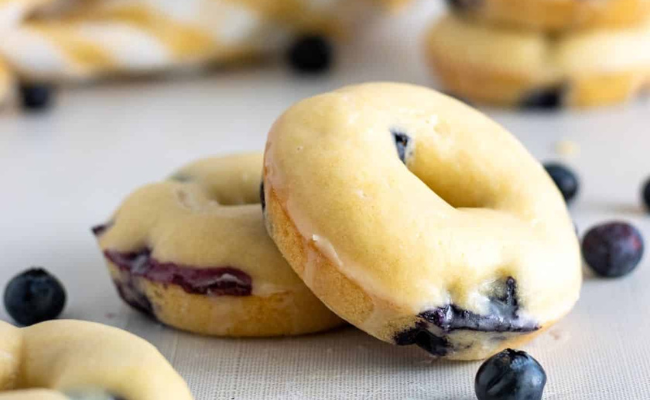 Blueberry Baked Donuts - Doughnut Day 